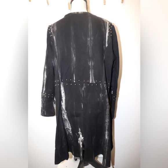 VOCAL Rock Studded COTTON Cardigan with Bleach dye and comfort fit - Picture 14 of 16